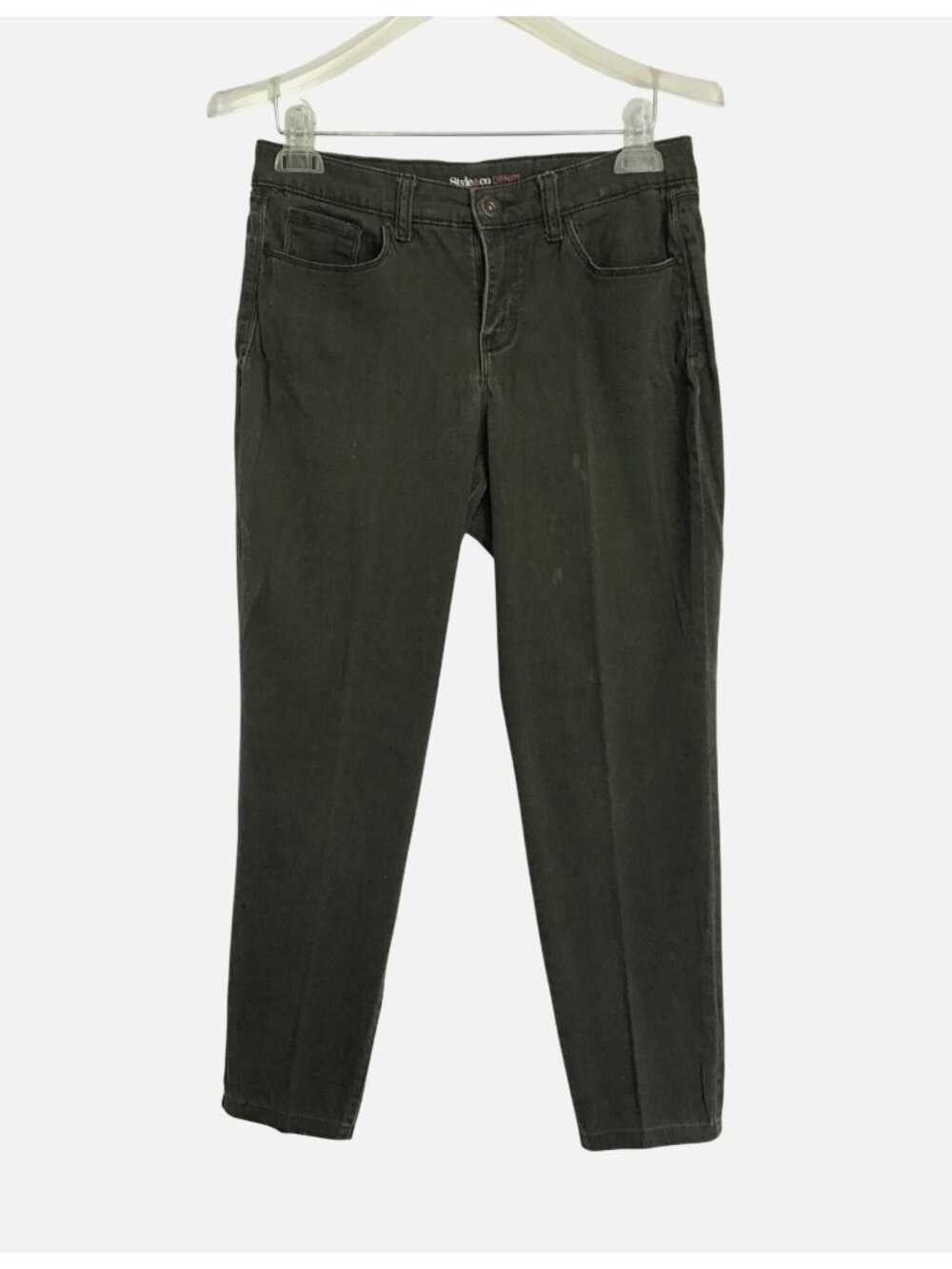 STYLE & CO- WOMENS GREEN SKINNY LEG DENIM JEANS SIZE 8